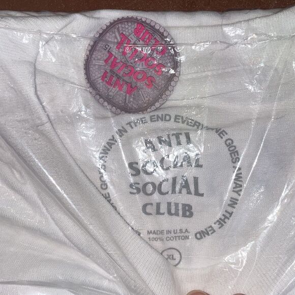 Anti Social Social Club Mood Bored Tee White size XL - Picture 6 of 6